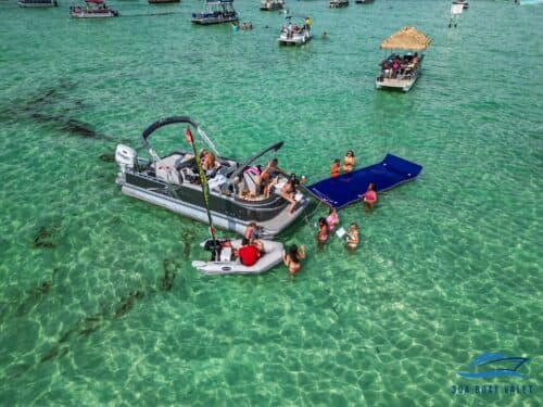 Group anchored off the pontoon